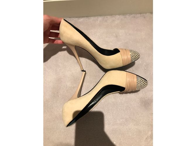 Décolleté Giuseppe Zanotti Swarovski Beige Scamosciato - vista 4