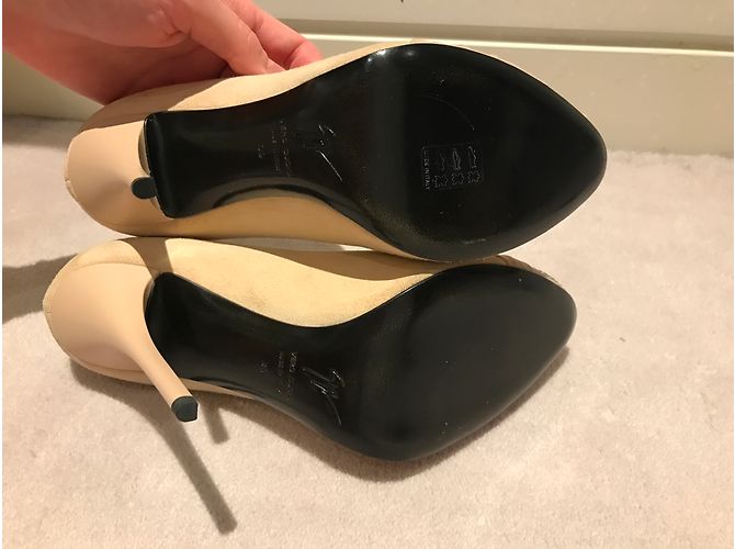 Décolleté Giuseppe Zanotti Swarovski Beige Scamosciato - vista 5