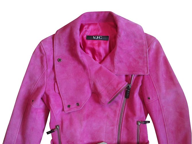 Versace Bikerjacke Rosa Hirschleder Pink - Ansicht 2
