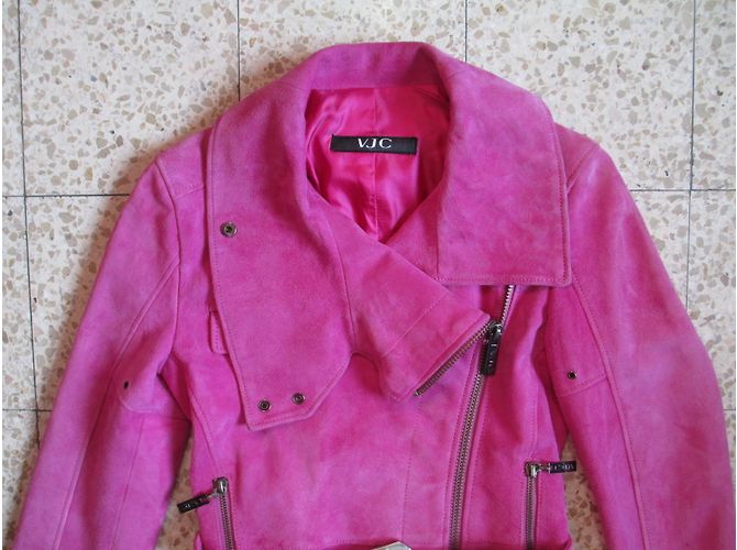 Versace Bikerjacke Rosa Hirschleder Pink - Ansicht 4