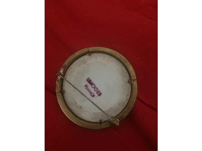 Autre Marque Spilla vintage Limoges Beige - vista 2