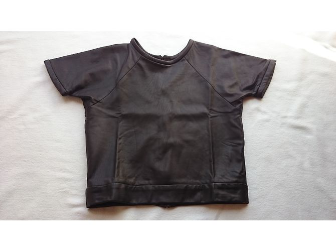 Rag & Bone Rocky Sweatshirt de piel de cordero negra XS Negro - vista 4