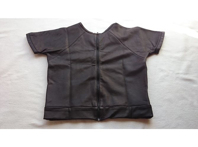 Rag & Bone Rocky Sweatshirt de piel de cordero negra XS Negro - vista 5