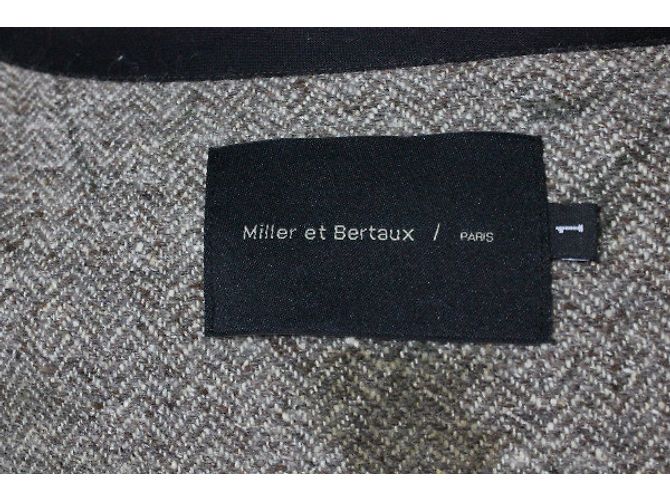 Chaqueta oversize Miller et Bertaux Marrón Beige Gris Castaño - vista 9