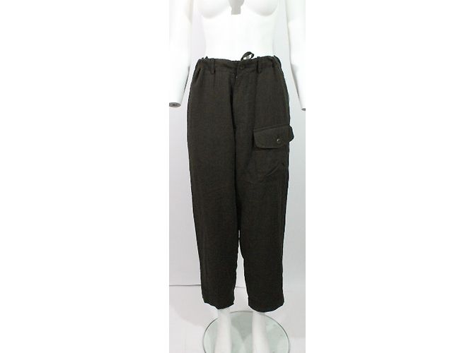 Y'S Calça de blazer Ensemble Marrom Caqui - vista 6