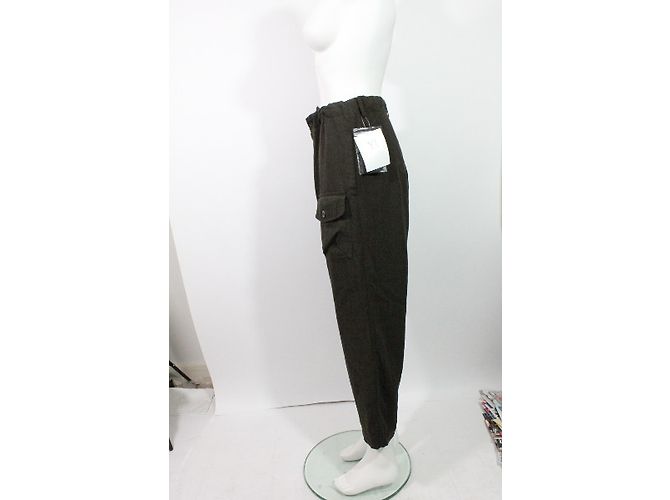 Y'S Calça de blazer Ensemble Marrom Caqui - vista 9