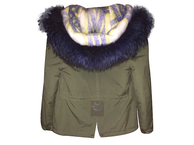 Parka Mr and Mrs Furs Khaki de Algodón Caqui - vista 2