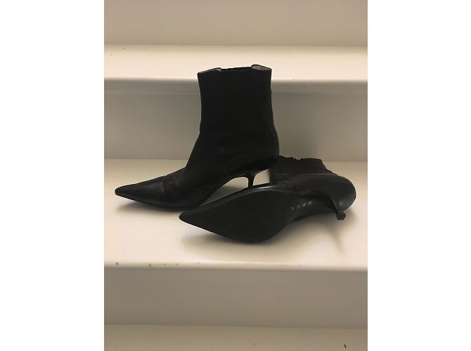 Autre Marque Stivaletti KELIAN in pelle d'agnello marrone nero - vista 3