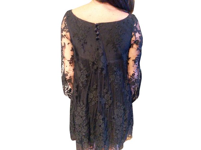 Autre Marque Delphine Manivet Kleid Schwarz - Ansicht 2