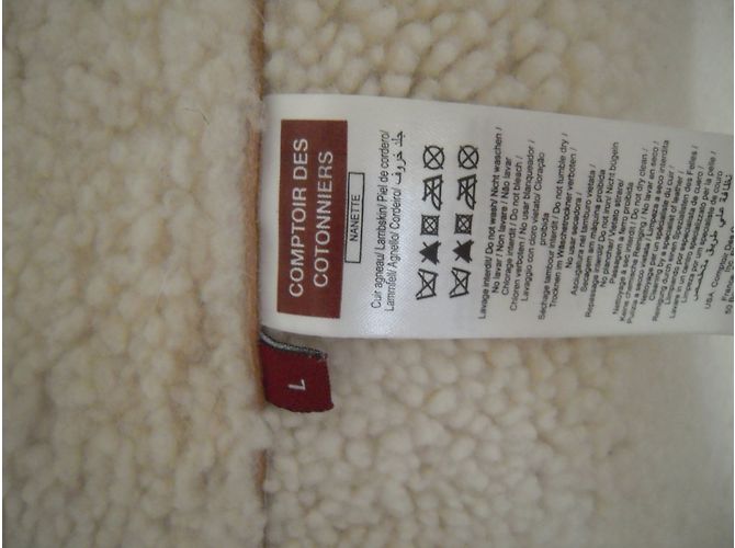 Abrigo Nanette Comptoir Des Cotonniers de piel de oveja beige - vista 4