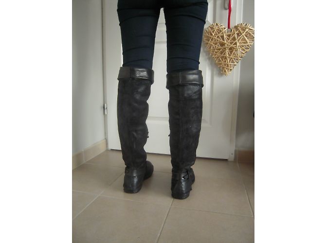 Autre Marque Botas de montar AS98 de cuero negro - vista 10