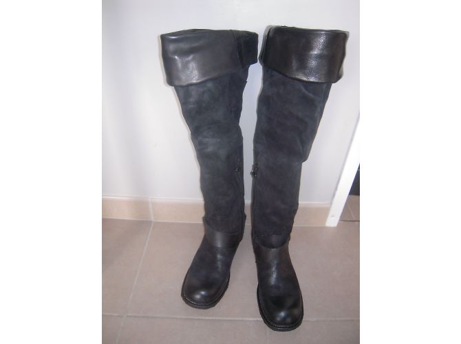Autre Marque Botas de montar AS98 de cuero negro - vista 3