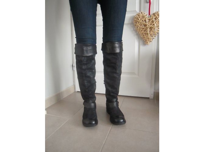 Autre Marque Botas de montar AS98 de cuero negro - vista 8