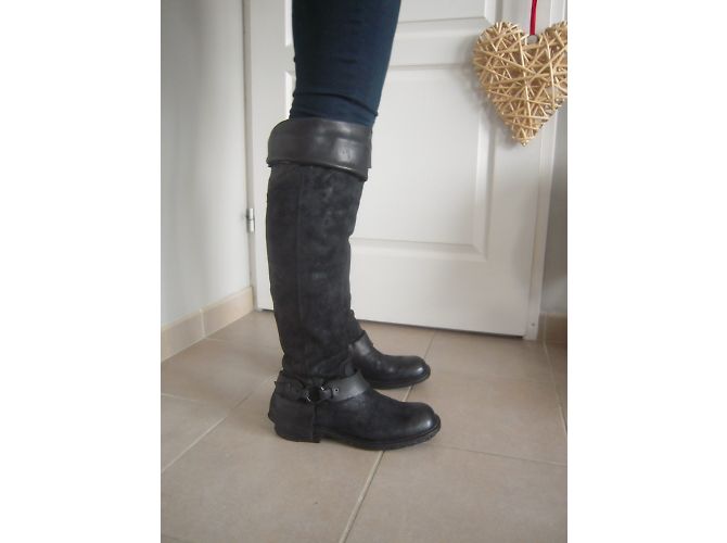 Autre Marque Botas de montar AS98 de cuero negro - vista 9