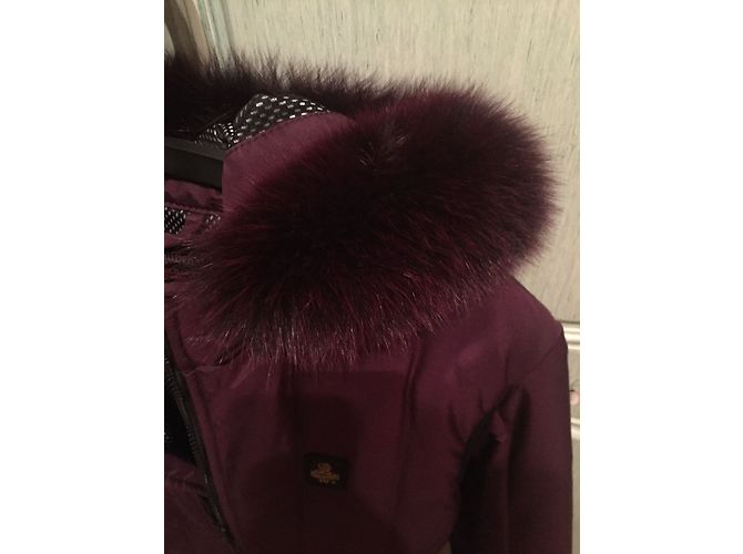 Autre Marque Giacca Refrigiwear con collo di volpe viola Porpora Prugna - vista 3
