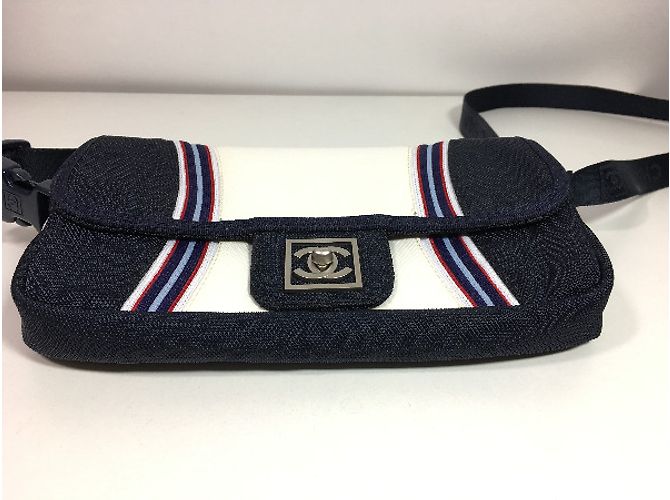 Timeless Chanel Sport senza tempo Bianco Rosso Blu - vista 9