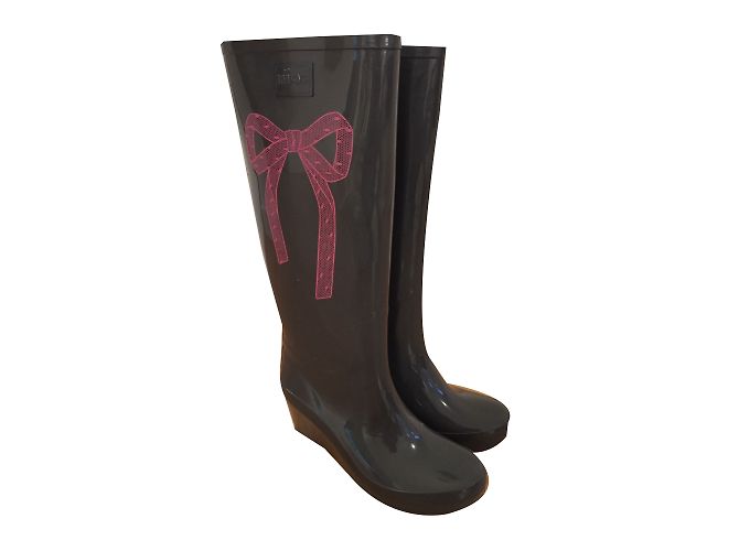 Valentino botas de goma rainboots arco gris - vista 2