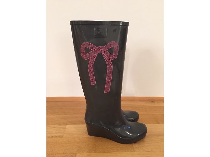 Valentino botas de goma rainboots arco gris - vista 3