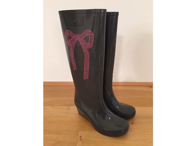 Valentino botas de goma rainboots arco gris - vista 5