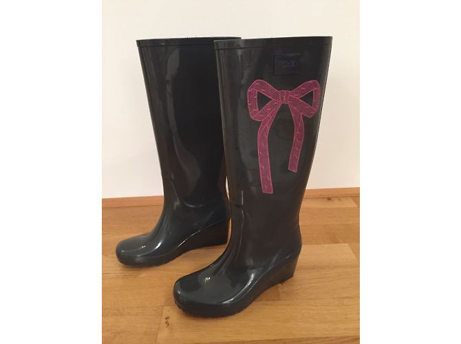 Valentino botas de goma rainboots arco gris - vista 8