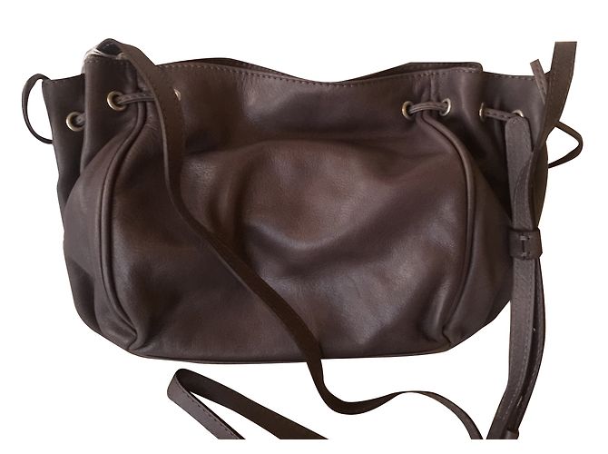 Borsa a mano Gerard Darel Mini 24H in pelle grigia Grigio - vista 2