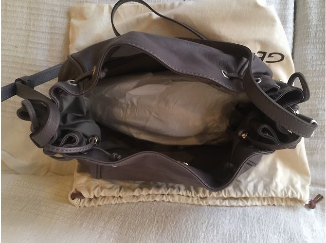 Borsa a mano Gerard Darel Mini 24H in pelle grigia Grigio - vista 3