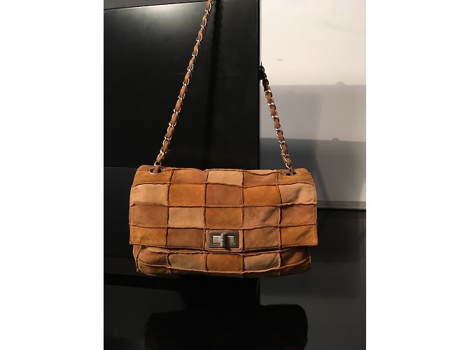 2.55 Chanel patchwork Beige Cognac Caramel - view 11