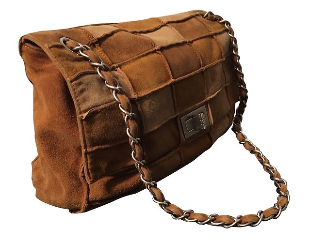 2.55 Chanel patchwork Beige Cognac Caramel - view 2