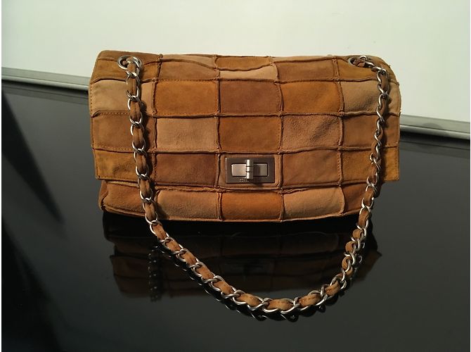 2.55 Chanel patchwork Beige Cognac Caramel - view 9