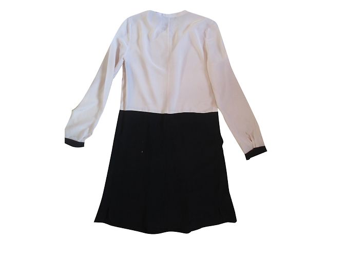 Autre Marque Kookai Seidenkleid Schwarz Weiß - Ansicht 2