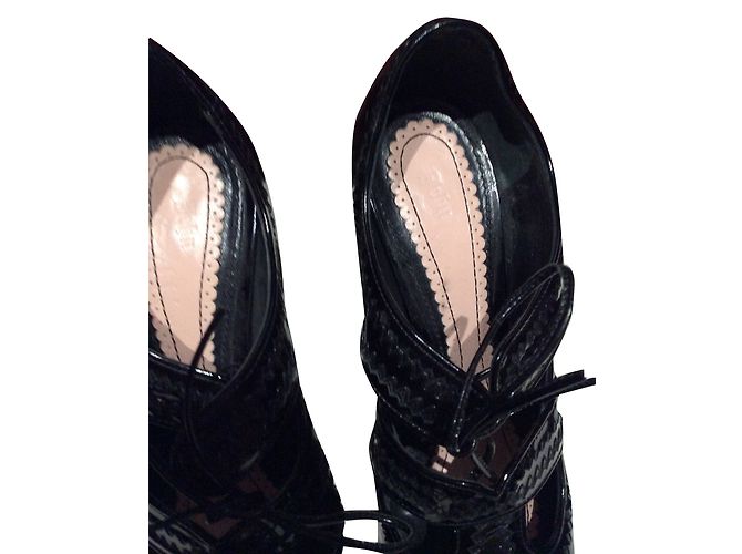 Décolleté John Galliano in vernice nera Nero - vista 2