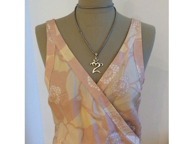 Marc Jacobs Seidenkleid Beige und Hellrosa - Ansicht 3