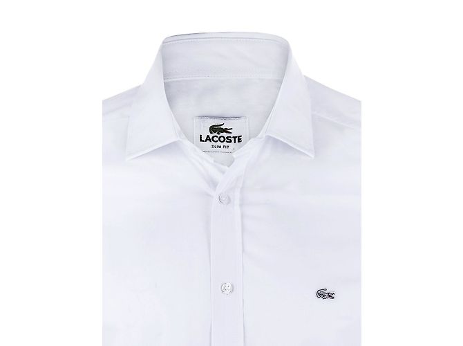 Lacoste Camicia bianca slim fit - vista 3