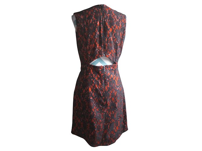 Abito in pizzo nero e rosso Adolfo Dominguez - vista 2