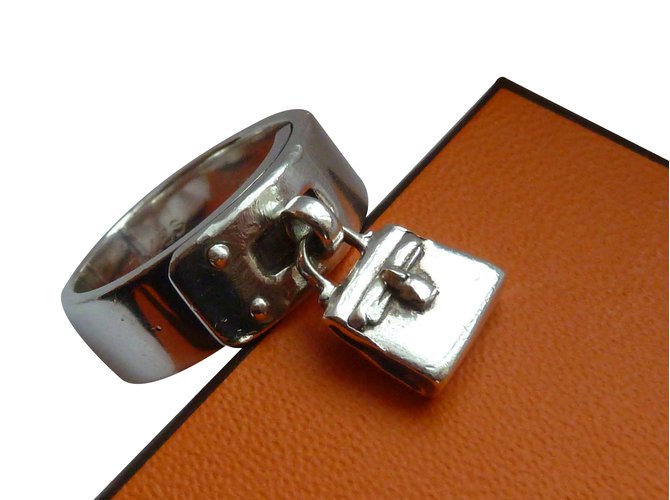 Hermès anillo Plata - vista 2