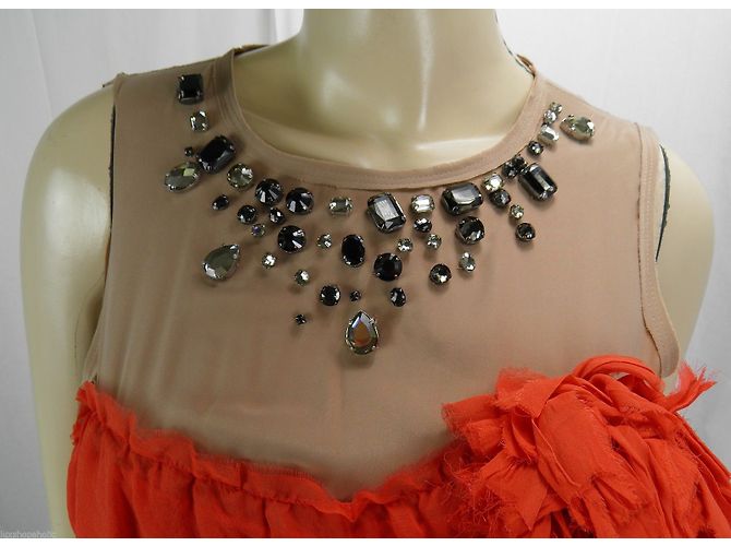 Lanvin For H&M Kleid mit Rüschen Rot - Ansicht 3