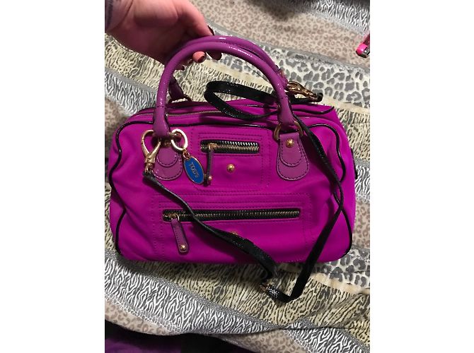 Sac à main Tod's Satchel Rose en cuir - vue 3