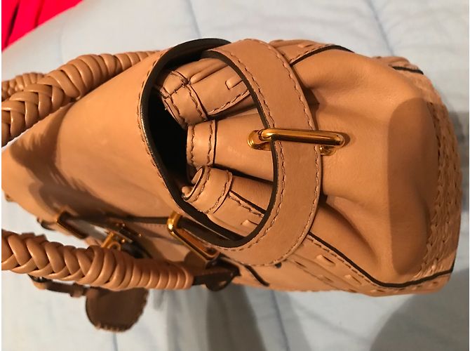 Borsa Gucci in pelle beige - vista 6