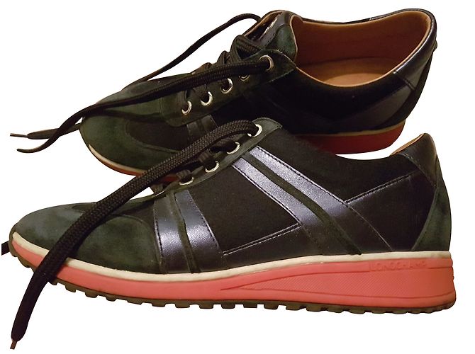 Sneakers Longchamp in pelle rosso e blu - vista 2