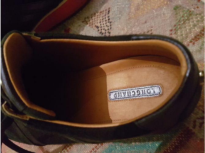 Sneakers Longchamp in pelle rosso e blu - vista 3