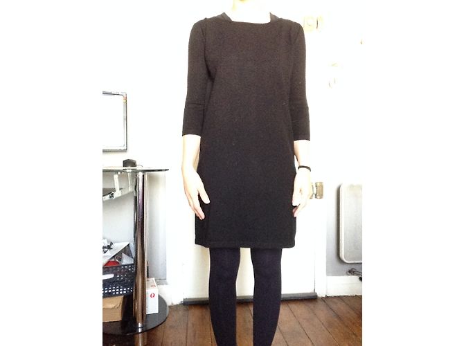 Eleven Paris Kleid schwarz aus Kaschmir Größe 36 - Ansicht 4