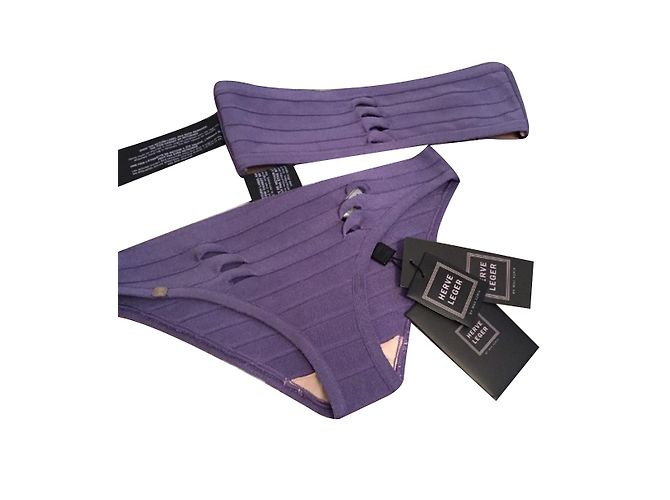Herve Leger Badeanzug in Größe XS Lila - Ansicht 2