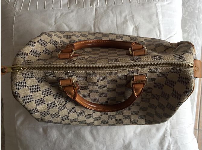 Speedy Louis Vuitton Handtasche Beige - Ansicht 4