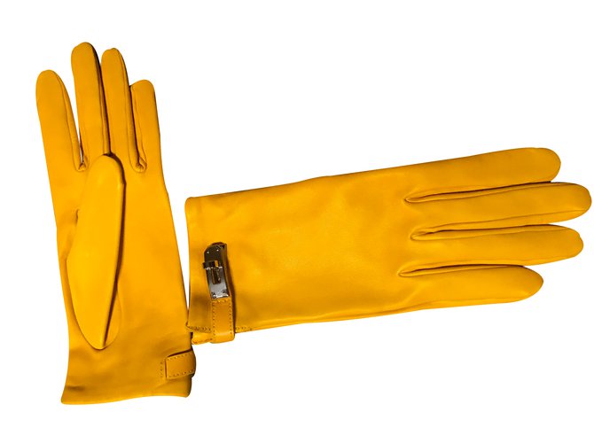 Kelly Hermès Luvas Amarelo - vista 2