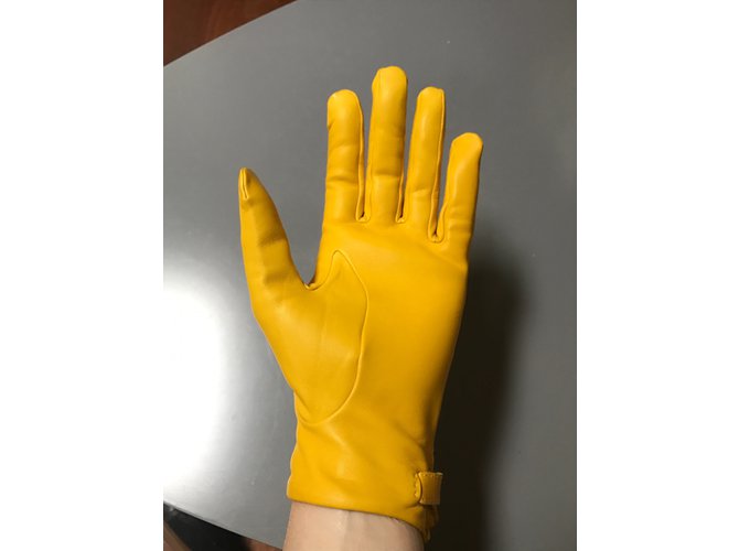 Kelly Hermès Luvas Amarelo - vista 5