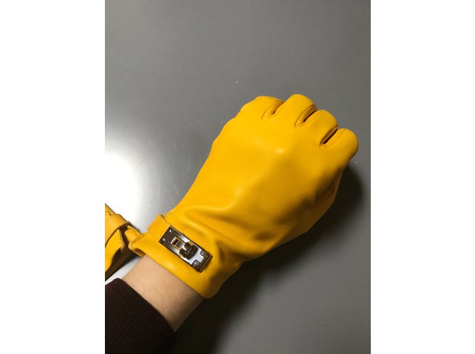 Kelly Hermès Luvas Amarelo - vista 6