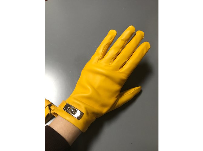 Kelly Hermès Luvas Amarelo - vista 7