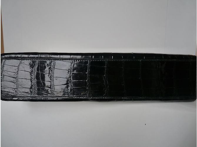 Borsa a mano in coccodrillo nero inconnue - vista 3