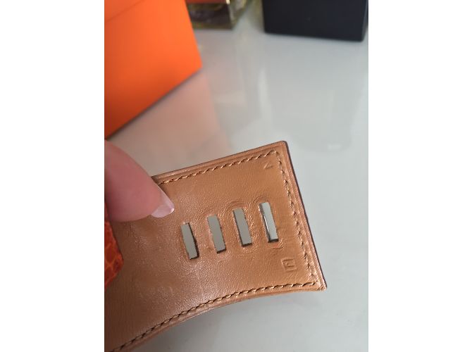 Pulsera Hermès Collier de Chien Caimán Naranja - vista 3