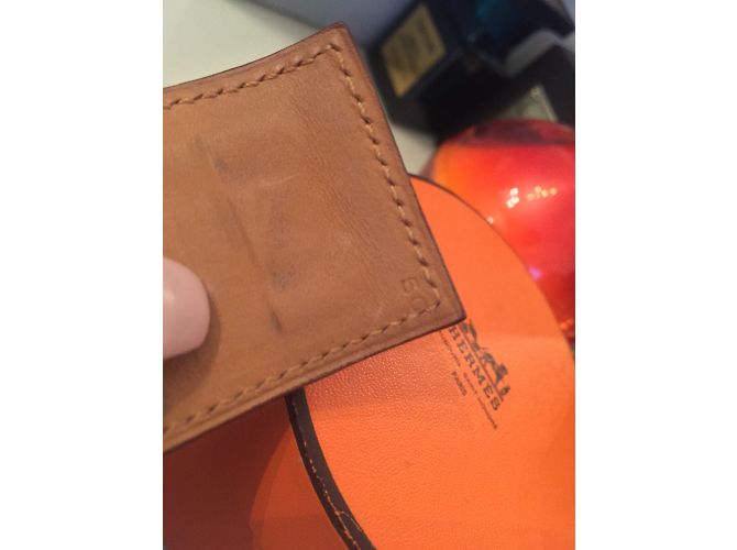 Bracciale Hermès Collier de Chien in pelle di alligatore rosso - vista 6